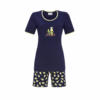 Ringella Bloomy Damespyjama Korte Mouw Ananas Blauw