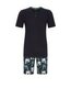 Ringella 4241309 Herenpyjama Korte Mouw 2-knoop Donkerblauw