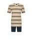 Ringella 5241315 Herenpyjama Korte Mouw V-Hals Beige