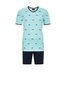 Ringella 5241321 Herenpyjama Korte Mouw Ronde Hals Turqoise