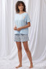 Lordsxlilies Pyjama KM Short Ronde Hals Licht Blauw