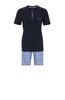 Ringella 6241316 Herenpyjama 2-knoop Korte Mouw Blauw