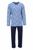 Ringella 6541201 Herenpyjama Lange Mouw Fiets Blauw