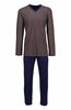 Ringella 6541208 Herenpyjama Lange Mouw Bruin