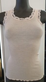 Fraly Dames Hemd Brede Bretel Met Kant Quarzo