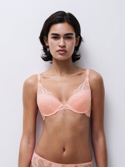 Chantelle Muse Plunge Push UpBh Fluor Pink