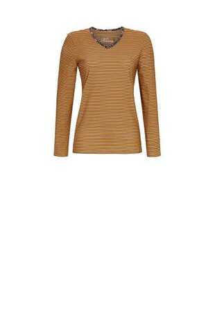 Ringella 3551408 Bloomy Damespyjama LM Geel Streep