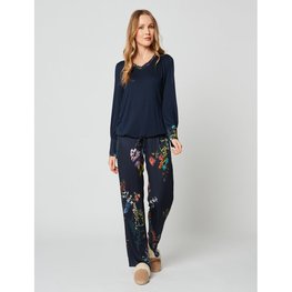 Le Chat Earl Grey Pyjama Lange Mouw Blauw