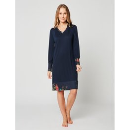 Le Chat Earl Grey Slaapkleed Lange Mouw Blauw