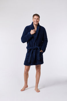Woody Heren kamerjas Overslag Blauw