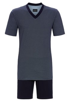 Ringella Herenpyjama V-Neck Korte Mouw Blauw