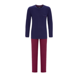 Ringella Herenpyjama Lange Mouw  Ronde Hals Blauw