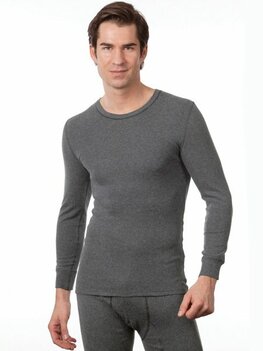 Medima Heren Hemd Lange Mouw Grijs