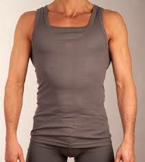 Dulcia Basic Men Singlet Grijs