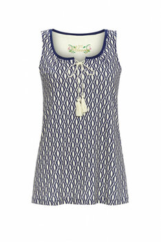 Ringella Bloomy Damespyjama Korte Mouw Blauw