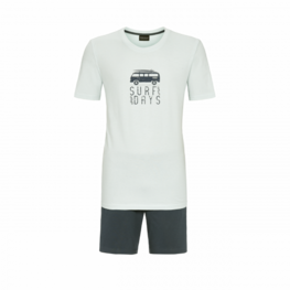 Ringella Herenpyjama Ronde Hals Korte Mouw Munt