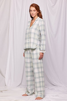 Lordsxlilies Pyjama Lange Mouw Flanel Munt