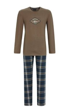 Ringella 3541217 Herenpyjama LM  Ronde Hals Taupe