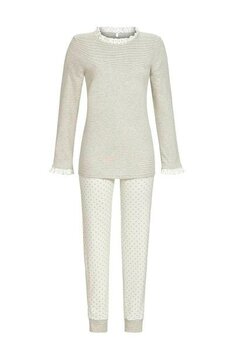 Ringella 3561222 Damespyjama LM Ronde Hals Grijs Streep