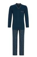 Ringella 3541214 Herenpyjama LM  V-hals Blauw