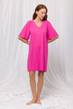 Lordsxlilies Slaapkleed V-hals Framboos