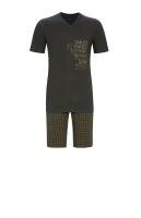 Ringella 4241311 Herenpyjama Korte Mouw Donkergrijs