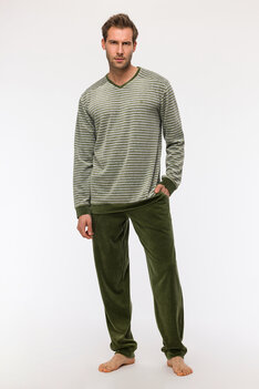 Woody Herenpyjama Groen