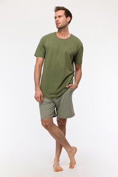 Woody Herenpyjama KM Groen