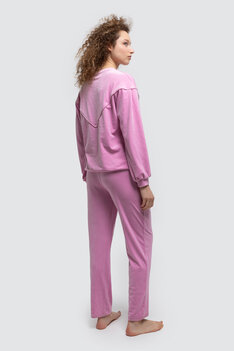 Lordsxlilies 242-52-tpn-v/358 Pyjama LM Ronde Hals Roze