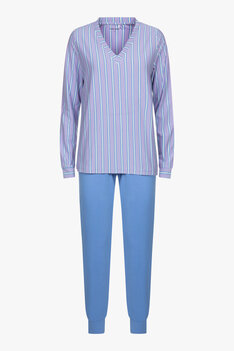 Lordsxlilies 242-50-xpa-z/987 Pyjama LM V-hals Roze Streep