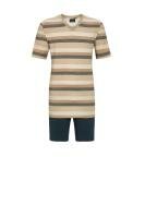Ringella 5241315 Herenpyjama Korte Mouw V-Hals Beige