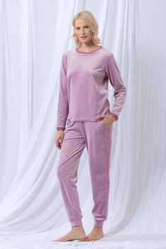 Lordsxlilies 252-51-tpc-v/351 Pyjama LM Ronde Hals Lila