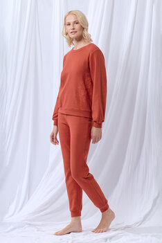 Lordsxlilies 252-50-xpf-r/480 Pyjama LM Ronde Hals Roest